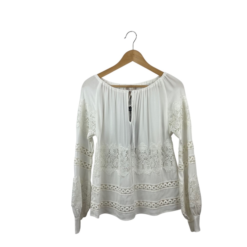 NWT For Love and Lemons Hayley Ivory Eyelet Lace Boho Top Blouse Sz S - Picture 9 of 15